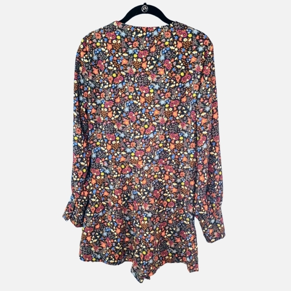 Zara Trafaluc Floral Patterned Long Sleeved  Romper Size Large - Picture 2 of 7